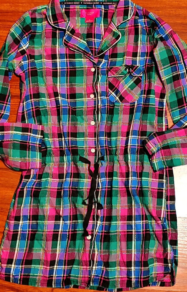 Victoria's Secret Flannel Nightie Onepeice S/P EUC